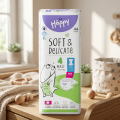 Bella Baby Happy dětské plenky s kanálky Soft & Delicate vel. 4 (8-14 kg), 44 ks