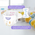 Bella Baby Happy dětské plenky s kanálky Soft & Delicate vel. 2 (3-6 kg), 78 ks