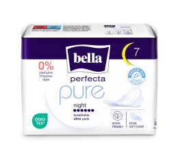 Bella Perfecta Pure Night ultratenké noční menstruační vložky, 7 ks