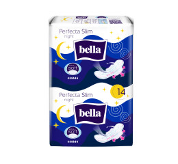 Bella Perfecta Slim Night Extra Soft noční ultratenké menstruační vložky, 14 ks (s dárkem)