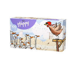 Bella Baby Happy kapesníky mix (slon, pes, husy), 100 ks