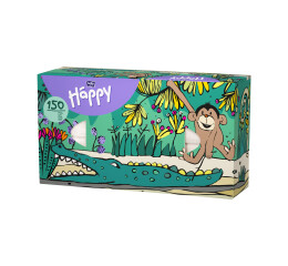 Bella Baby Happy kapesníky mix (slon, opice, chobotnice), 150 ks