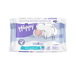 Bella Baby Happy dětský vlhčený toaletní papír Sensitive, 42 ks