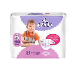 Panda dětské plenky vel. 6 (16+ kg), 34 ks
