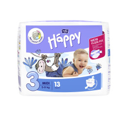 Bella Baby Happy dětské plenky vel. 3 (5-9 kg), 13 ks