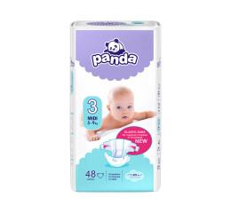 Panda dětské plenky vel. 3 (5-9 kg), 48 ks