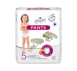 Bella Baby Happy Pants dětské plenkové kalhotky vel. 5 (11-18 kg), 22 ks
