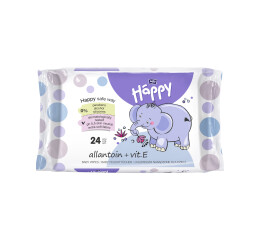 Bella Baby Happy dětské vlhčené ubrousky allantoin a vitamin E, 24 ks