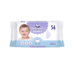 Panda dětské vlhčené ubrousky Sensitive, 56 ks