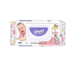 Bella Baby Happy dětské vlhčené ubrousky ovesný protein a panthenol, 64 ks