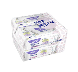 BELLA BABY HAPPY vlhčené ubrousky Sensitive multipack 4 x à 56 ks