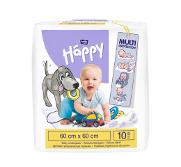 Bella Baby Happy dětské přebalovací podložky 60 x 60 cm, 10 ks