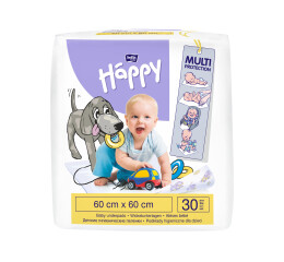 Bella Baby Happy dětské přebalovací podložky 60 x 60 cm, 30 ks