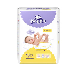 Panda dětské přebalovací podložky 60 x 60 cm, 10 ks