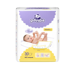 Panda dětské přebalovací podložky 60 x 60 cm, 30 ks