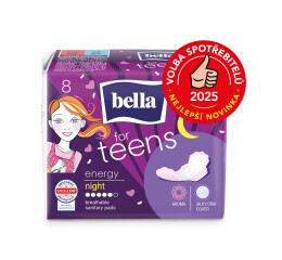 Bella for Teens Energy Night menstruační vložky noční, 8 ks