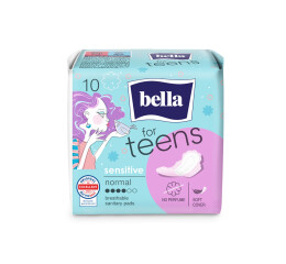 Bella for Teens Sensitive ultratenké menstruační vložky, 10 ks