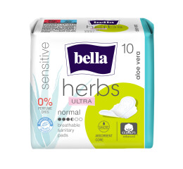 Bella Herbs Ultra Normal menstruační vložky Aloe vera, 10 ks