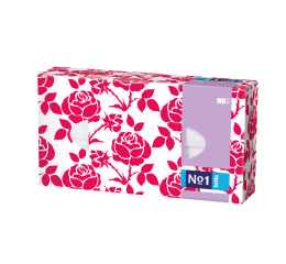Bella NO1 papírové kapesníky (růže) box, 90 ks