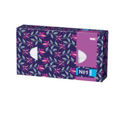Bella NO1 papírové kapesníky (flowers) box, 150 ks