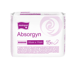 Matopat Absorgyn porodnické vložky bez fólie 35 x 11 cm, 15 ks