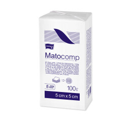 Matopat Matocomp 13nitkové 8vrstvé gázové kompresy 5 x 5 cm nesterilní, 100 ks