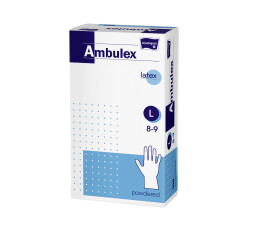 Matopat Ambulex latexové rukavice pudrované nesterilní XL, 100 ks