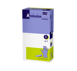 Matopat Ambulex nitrylové rukavice nepudrované violet S, 100 ks
