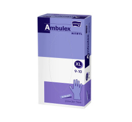 Matopat Ambulex nitrylové rukavice nepudrované fialové XL, 100 ks