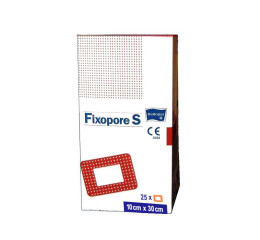 Matopat Fixopore S náplast z netkané textilie s polštářkem 10 x 30 cm sterilní, 25 ks