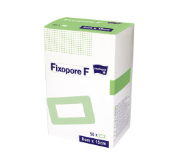 Matopat Fixopore F fóliová náplast s polštářkem 8 x 15 cm sterilní, 50 ks