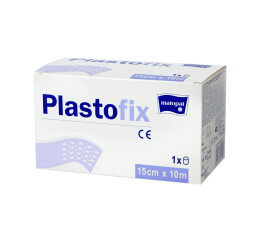 Matopat Plastofix fixační náplast z netkané textilie bez polštářku elastická na cívce 15 cm x 10 m nesterilní, 1 ks