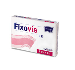 Matopat Fixovis textilní nedělená náplast s polštářkem 6 cm x 1 m nesterilní, 1 ks