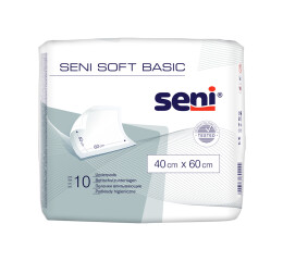 Seni Soft Basic hygienické absorpční podložky 40 x 60 cm, 10 ks