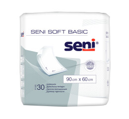 Seni Soft Basic hygienické absorpční podložky 90 x 60 cm, 30 ks