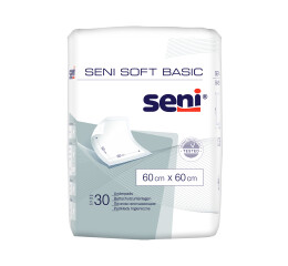 Seni Soft Basic hygienické absorpční podložky 60 x 60 cm, 30 ks