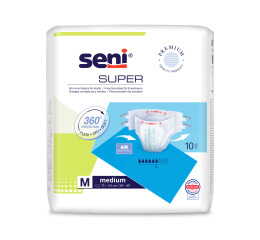 Seni Super absorpční plenkové kalhotky s lepítky velikost M, 10 ks