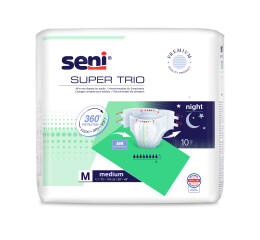 Seni Super Trio absorpční plenkové kalhotky s lepítky velikost M, 10 ks