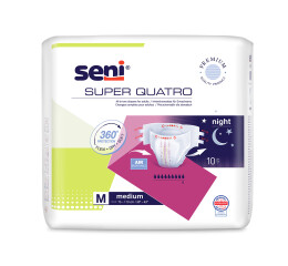 Seni Super Quatro absorpční plenkové kalhotky s lepítky velikost M, 10 ks