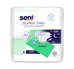 Seni Super Trio absorpční plenkové kalhotky s lepítky velikost S, 10 ks