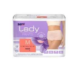 Seni Lady Pants absorpční natahovací kalhotky velikost M meruňková barva, 10 ks