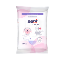 Seni Care Inti+ vlhčené ubrousky na intimní hygienu, 20 ks