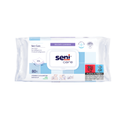 Seni Care vlhčené ubrousky s vitaminem E & alantoinem XXL rozměr, 80 ks