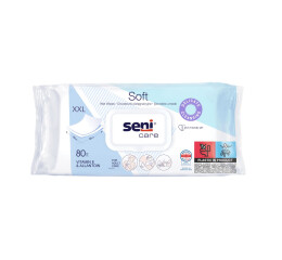 Seni Care vlhčené ubrousky s vitaminem E a alantoinem XXL rozměr, 80 ks