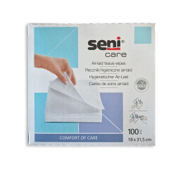 Seni Care jednorázové hygienické utěrky air-laid 18 x 31,5 cm, 100 ks