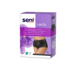 Seni Lady pratelné absorpční spodní prádlo pro ženy černé velikost XL, 1 ks