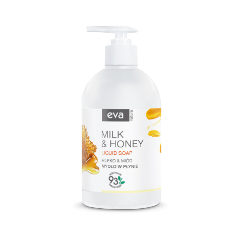 Eva Natura zvláčňující tekuté mýdlo s mlékem a medem, 500 ml