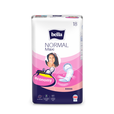 Bella Normal Maxi menstruační vložky, 18 ks