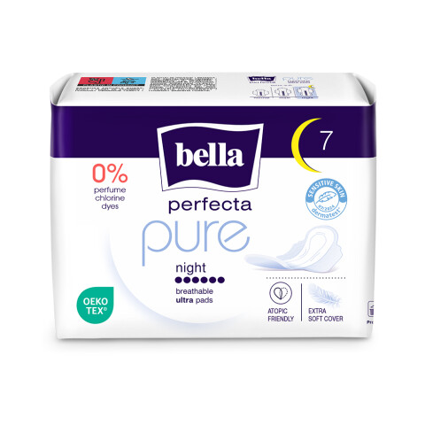 Bella Perfecta Pure Night ultratenké noční menstruační vložky, 7 ks