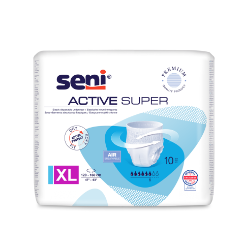 Seni Active Super absorpční natahovací kalhotky velikost XL, 10 ks